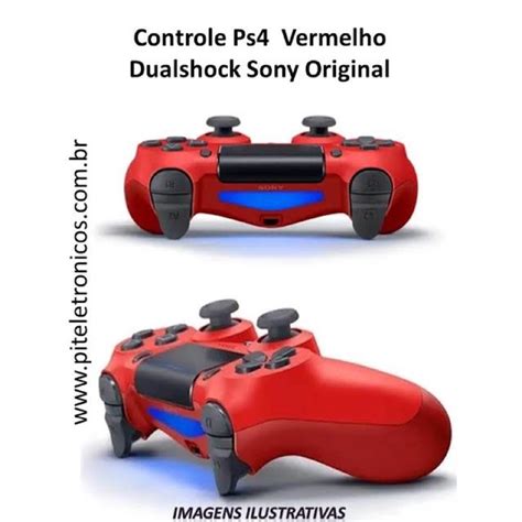 Controle Dualshock 4 Ps4 Playstation 4 Vermelho Sony Shopee Brasil