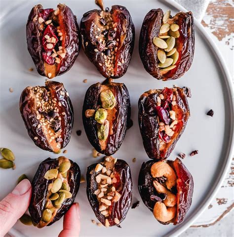 Stuffed Medjool Dates Recipe The Feedfeed