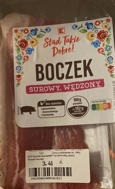 Boczek Surowy W Dzony K St D Takie Dobre Kalorie Kj A Nutri N