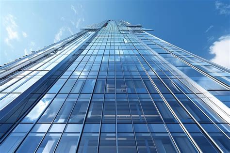 Highrise Building Elevation Glass Panels And Structural Design