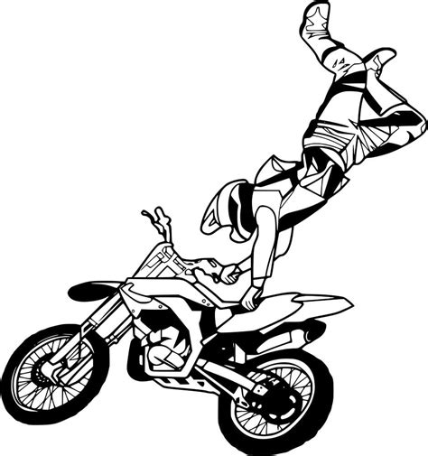 Coloriage Motocross Imprimer Sur Coloriageenfant