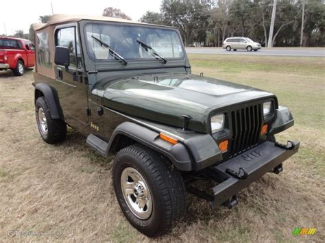 1995 Moss Green Pearl Jeep Wrangler S 4x4 61113155 Photo 10 Car Color Galleries