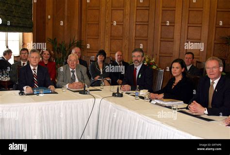 From left, Nigel Dodds MP, Democratic Unionist Party deputy leader ...