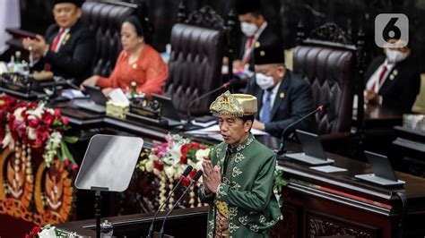 Jokowi Sampaikan Pidato Kenegaraan Di Gedung Dpr Mpr Jumat Agustus