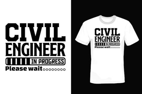 Premium Vector Civil Engineer T Shirt Design Typography Vintage