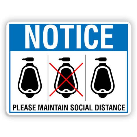 Notice Please Maintain Social Distance Aluminum Sign Ebay