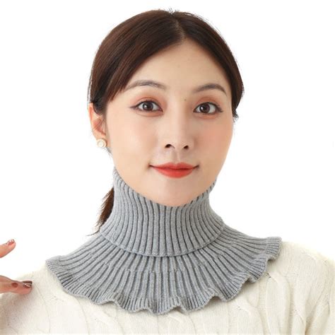 Wavy Turtleneck Dickie Turtleneck Neck Warmer Durable Elegant For Women