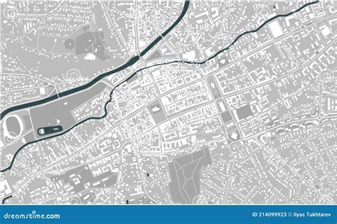 Map Of The City Of Cluj-Napoca, Romania Vector Illustration ...