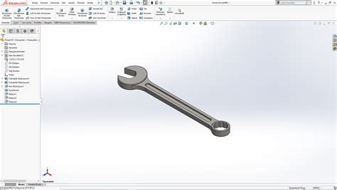 扳手 Solidworks 2019 模型图纸下载 懒石网