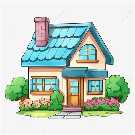 ilustrasi rumah kartun  lucu rumah clip art tembus cahaya png