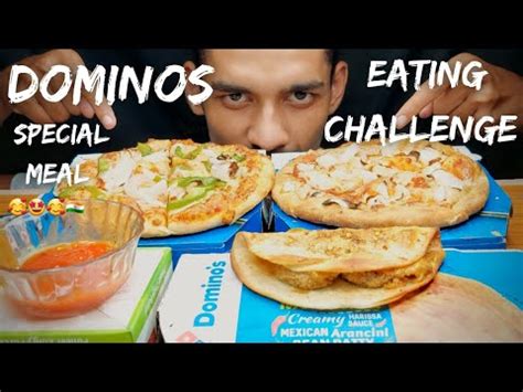 Eating Dominos Specialbirthday Treat Indian Food Mukbang Veg