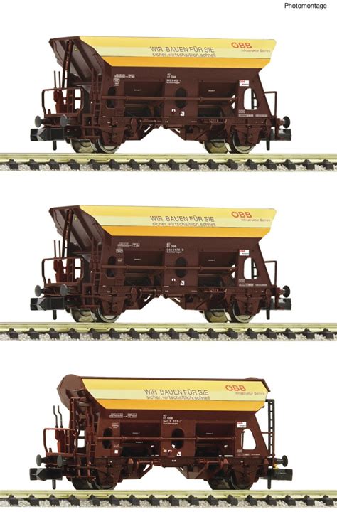 Fleischmann 6660057 3er Set Schotterwagen ÖBB Ep V VI Wir bauen