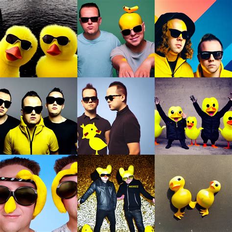 Da Tweekaz As Yellow Ducks With Sunglasses Stable Diffusion Openart