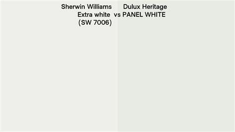 Sherwin Williams Extra White SW 7006 Vs Dulux Heritage PANEL WHITE