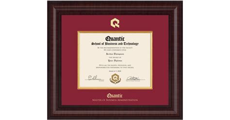 Quantic Master Of Business Administration Diploma Frames