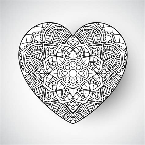 Mandala Heart Vector Art, Icons, and Graphics for Free Download