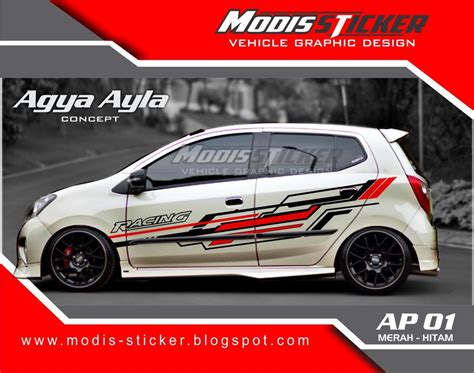 Jual Cutting Sticker Mobil Agya Ayla Di Lapak MotoArt Modis Sticker