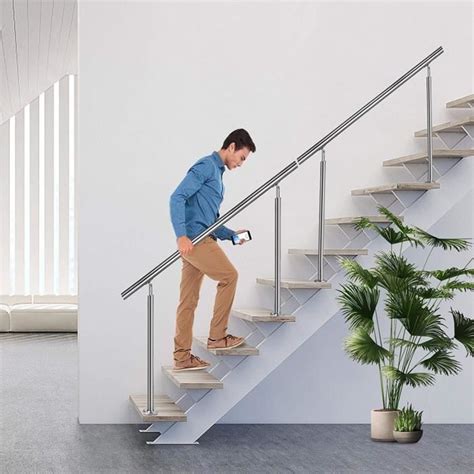 Aufun Rampe D Escalier En Acier Inoxydable Pour Escaliers Int Rieur Et