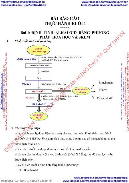 DƯỢC LIỆU CHỨA ALKALOID GYCOSID TIM COUMARIN TANIN FLAVONOID