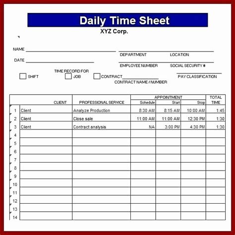 50 Excel Timesheet Template Multiple Employees