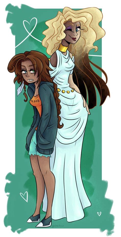 Piper And Aphrodite By Geckospine On Deviantart Percy Jackson Fan Art Percy Jackson Memes