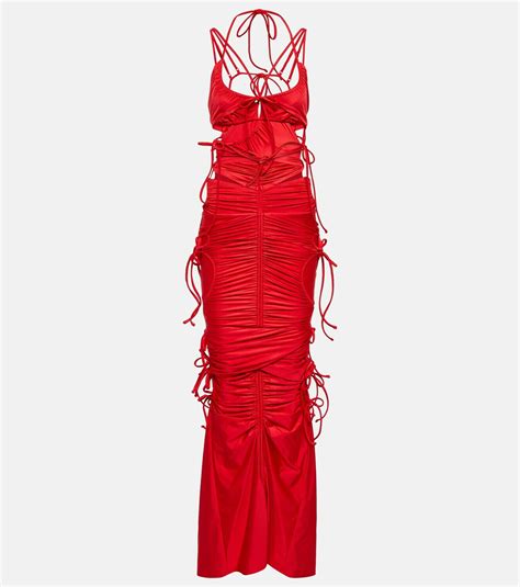 Balenciaga Patched Bikini Cutout Maxi Dress Balenciaga