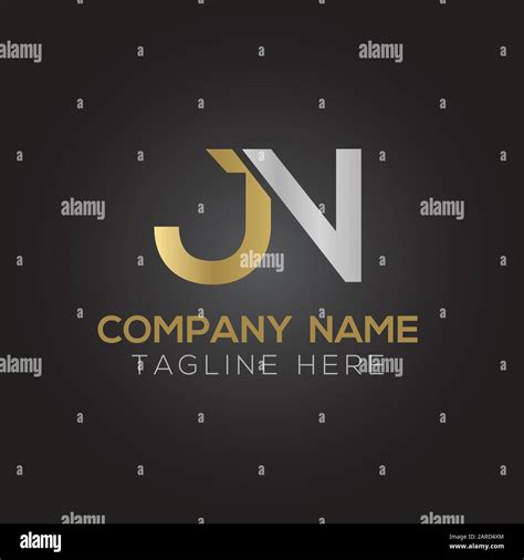 Letter Jn Logo Design Vector Template Initial Linked Letter Design Jn