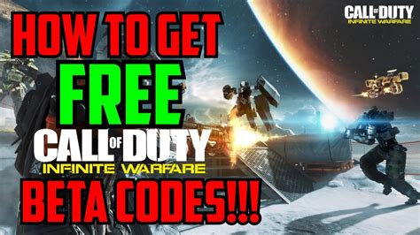 HOW TO GET FREE INFINITE WARFARE BETA CODES YouTube