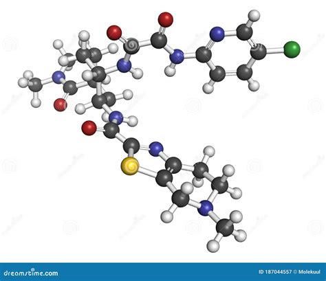 Edoxaban Anticoagulant Drug Molecule Direct Fxa Inhibitor Skeletal