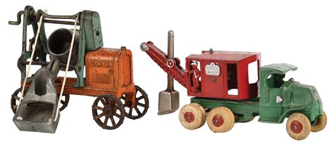 Lot Detail Lot Of 2 Cast Iron Hubley General Digger Toy Truck And