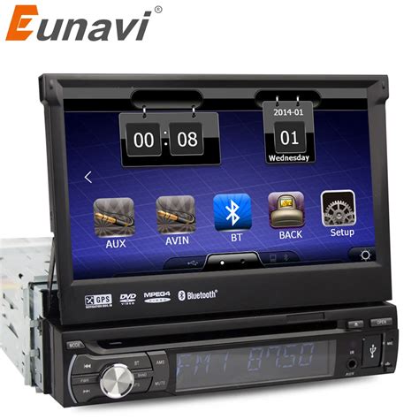 Eunavi 1 Din Car Autoradio Dvd Player GPS Navigation Single 1din