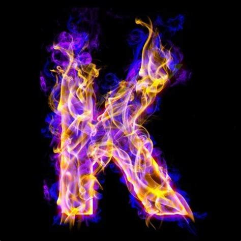 K On Fire Letters Pinterest Fonts Letter K And K On