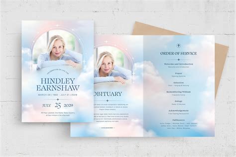 Funeral Program Template Ai Eps Brandpacks