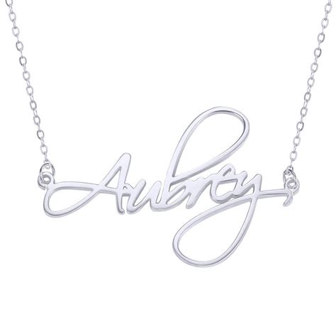 Personalized Script Style Name Necklace In 925 Sterling Silver