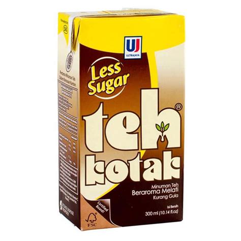 Teh Kotak UT Ice Tea Less Sugar 300 Ml Kedhapi