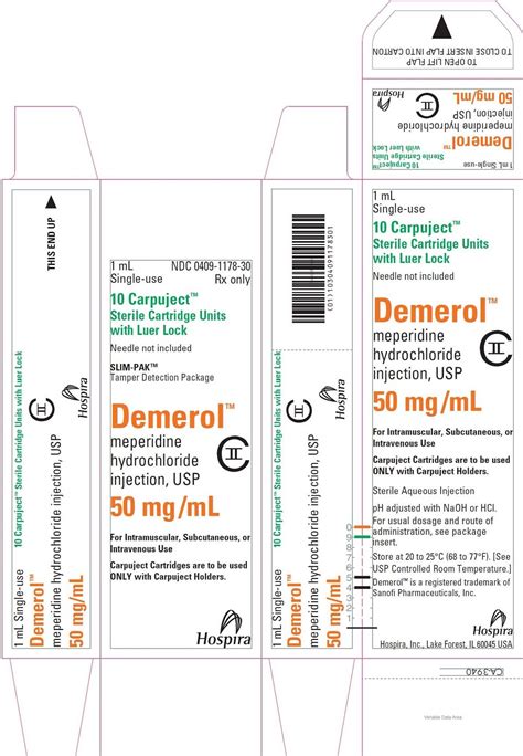 Demerol Injection Fda Prescribing Information Side Effects And Uses