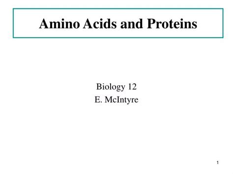 PPT - Amino Acids and Proteins PowerPoint Presentation, free download - ID:5615901