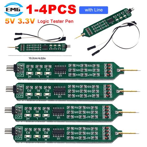 1 4PCS 5V 3 3V Logic Tester Pen High Low Level Tester Digital Circuit