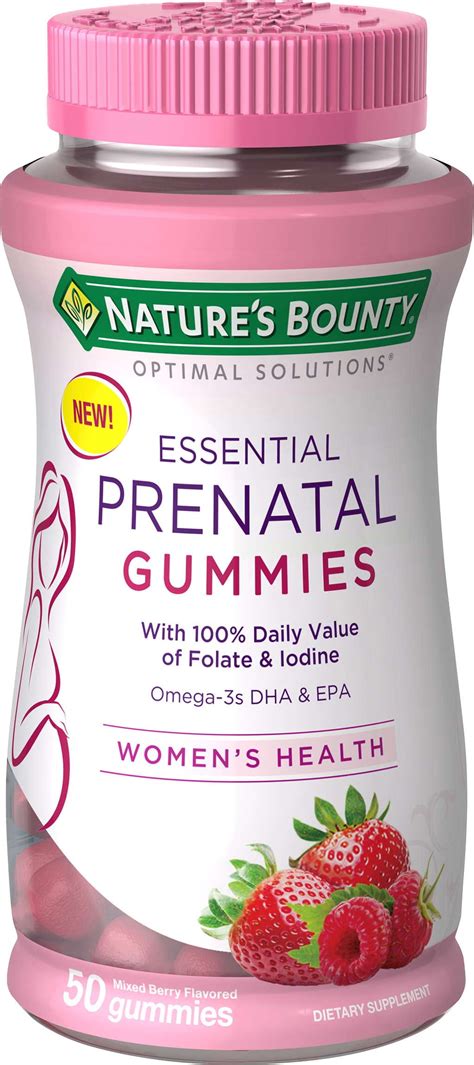 Nature's Bounty Optimal Solutions Prenatal Gummies - Strawberry - 50ct ...