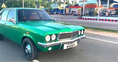 This modified Hindustan Motors Contessa sedan with green paint job ...