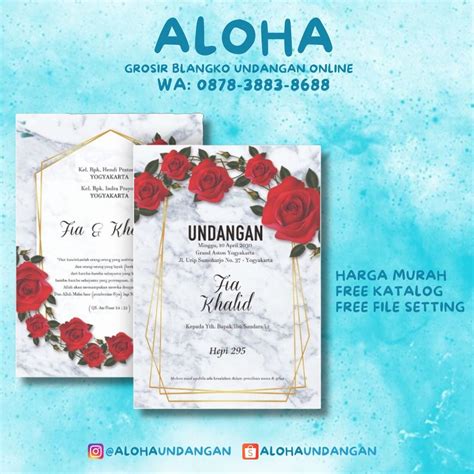 Blangko Undangan Nikah Hepi Bogor Tengah Aloha