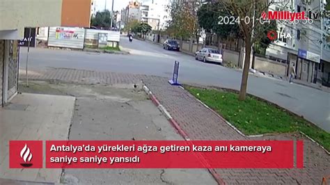 Antalyada yürekleri ağza getiren kaza anı kamerada Dailymotion Video