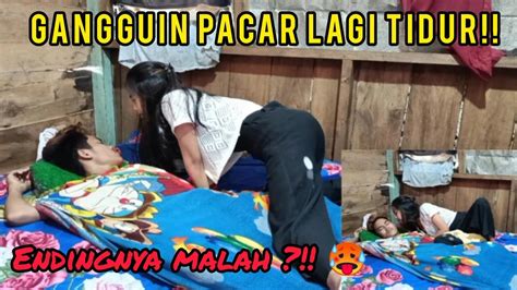 Prank Gangguin Pacar Pas Lagi Tidur Endingnya Malah Youtube