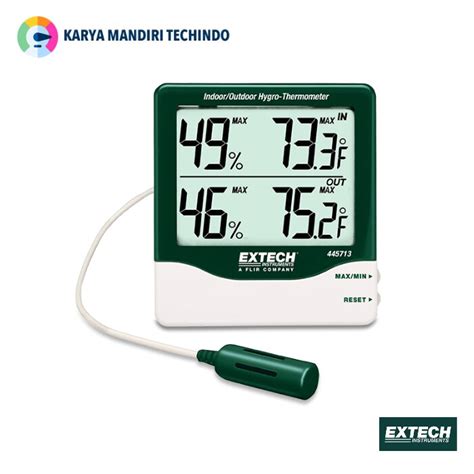 Extech 445713 Big Digit Indoor Outdoor Hygro Thermometer