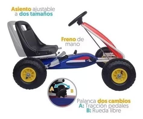 Comprar Carrito Montable Pedales Tipo Kart Con Llantas Inflables