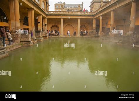 View Of The Roman Baths Bath Somerset England Stock Photo Royalty