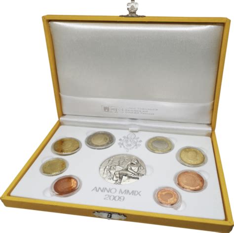 2009 Vatican Benedict XVI Proof Euro Coin Set With Silver Medal