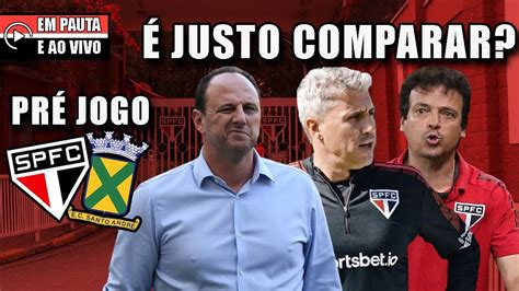 ROGÉRIO CENI HERNÁN CRESPO E FERNANDO DINIZ PRÉ JOGO SPFC X SANTO