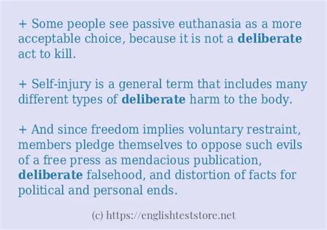 Deliberate Sentence Examples Englishteststore Blog