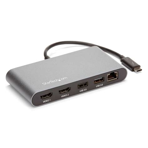 Startech Dock Mini Thunderbolt 3 Dual 4K HDMI Grey Techinn